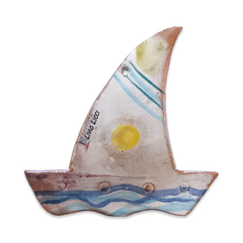 Omaggio barca in ceramica grande - Nautica Livio Licci